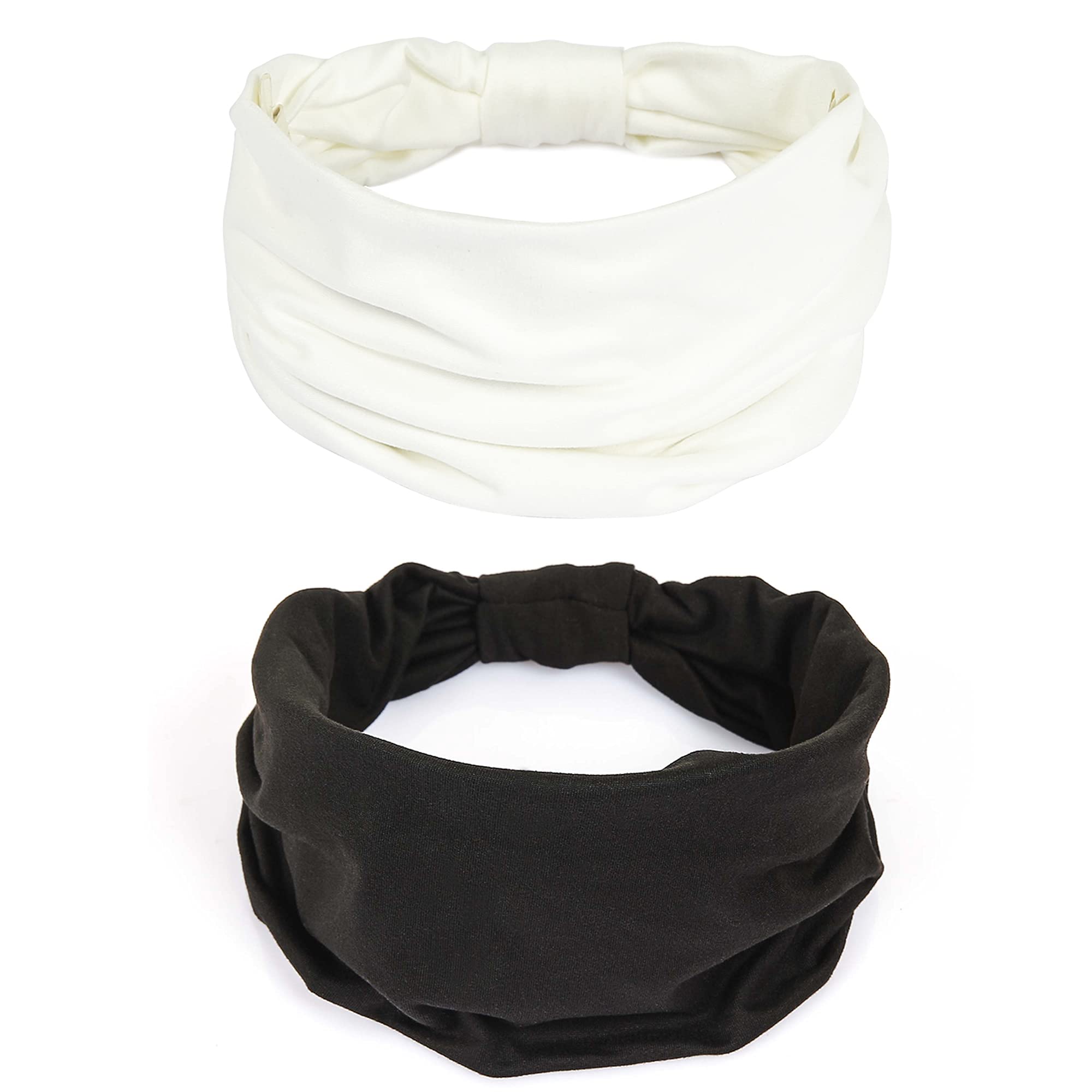 GiLi front pair white and black headbands showing contrast and versatile styling benefits