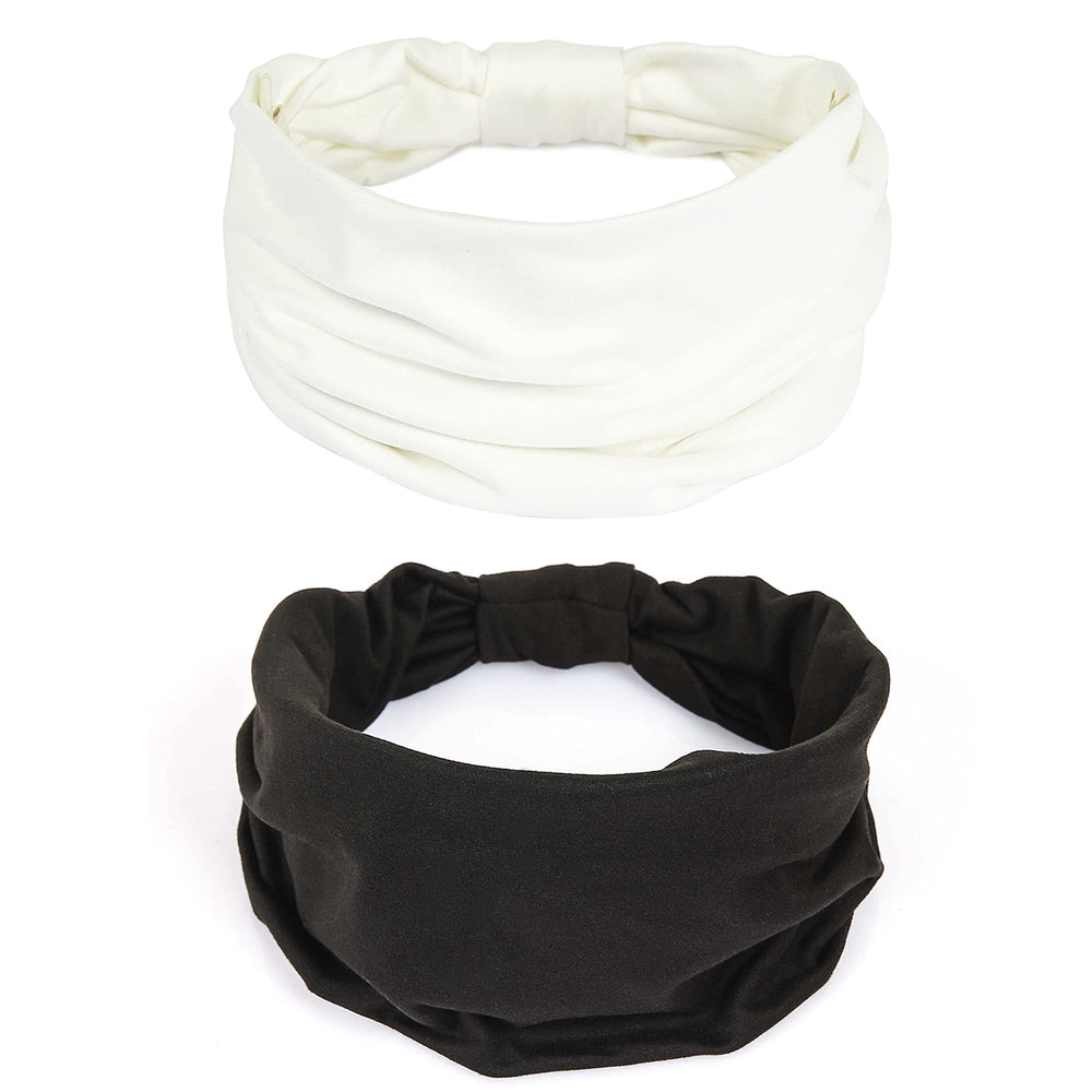 GiLi front pair white and black headbands showing contrast and versatile styling benefits