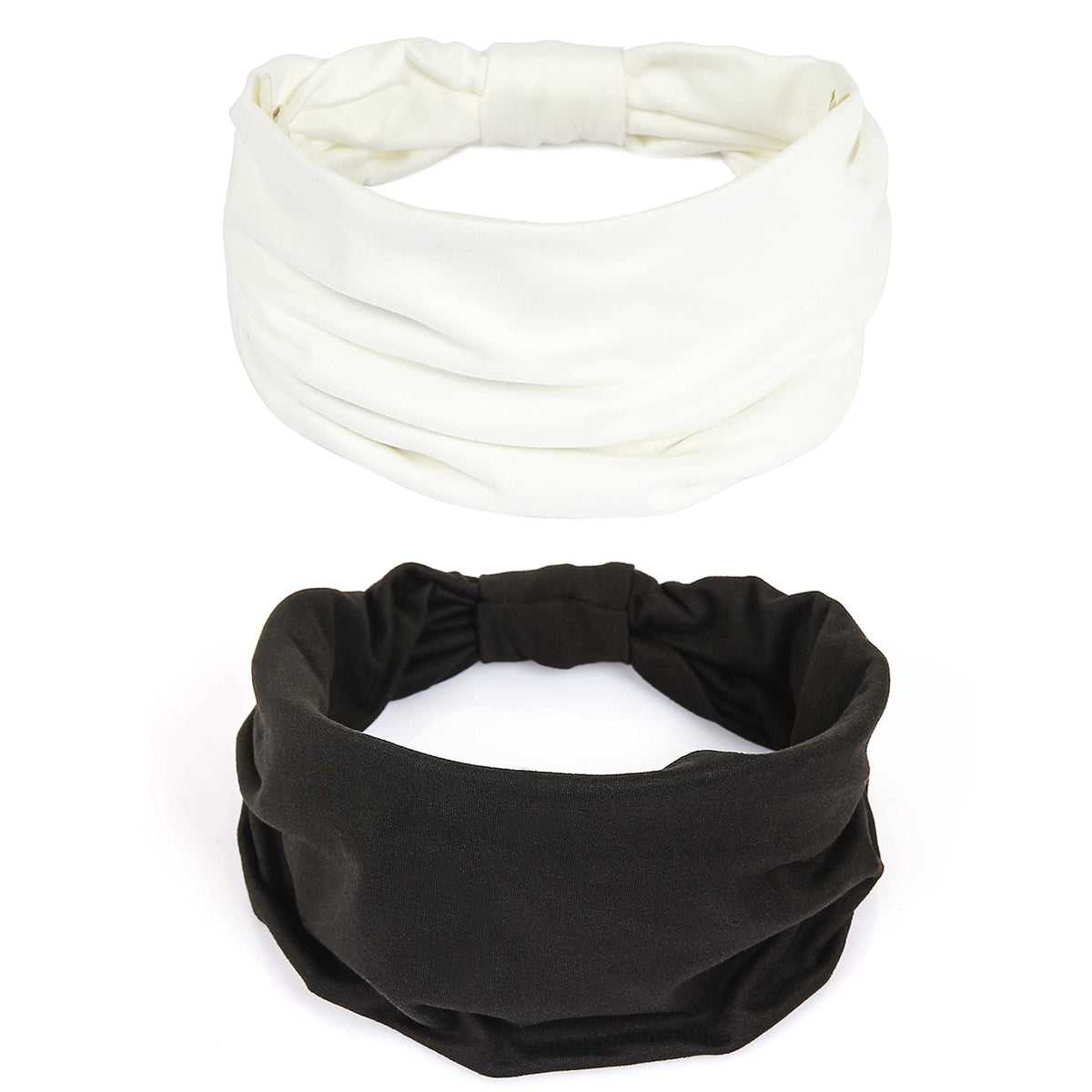 GiLi front pair white and black headbands showing contrast and versatile styling benefits