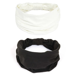 GiLi front pair white and black headbands showing contrast and versatile styling benefits