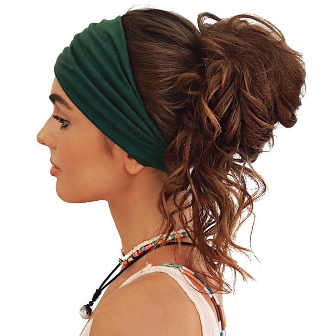 GiLi headband worn during yoga demonstrating non-slip performance and sweat control benefit