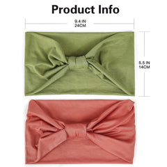 GiLi headband on model showing 5.5-inch width for full hair coverage benefit