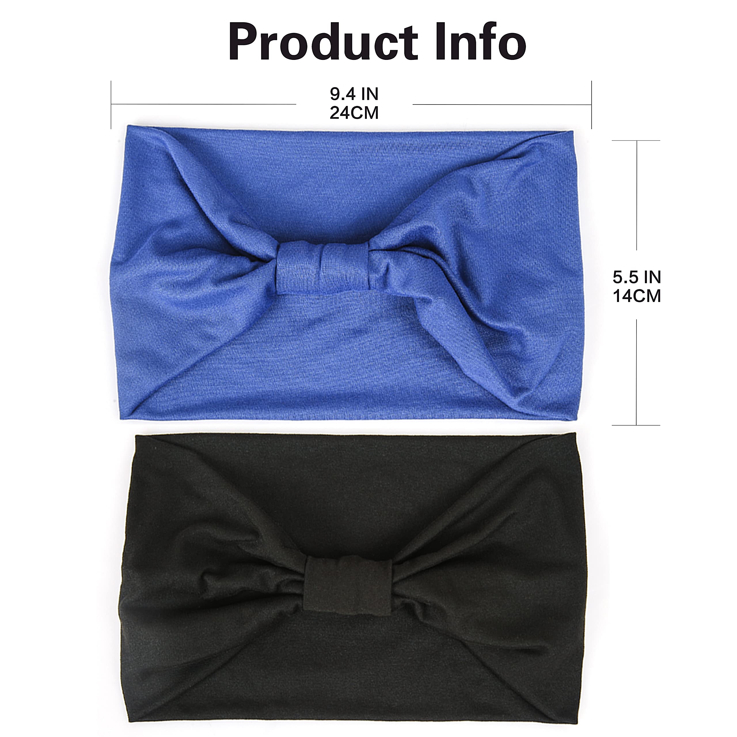 GiLi headband folded and flat to show 5.5-inch width — adjustable coverage