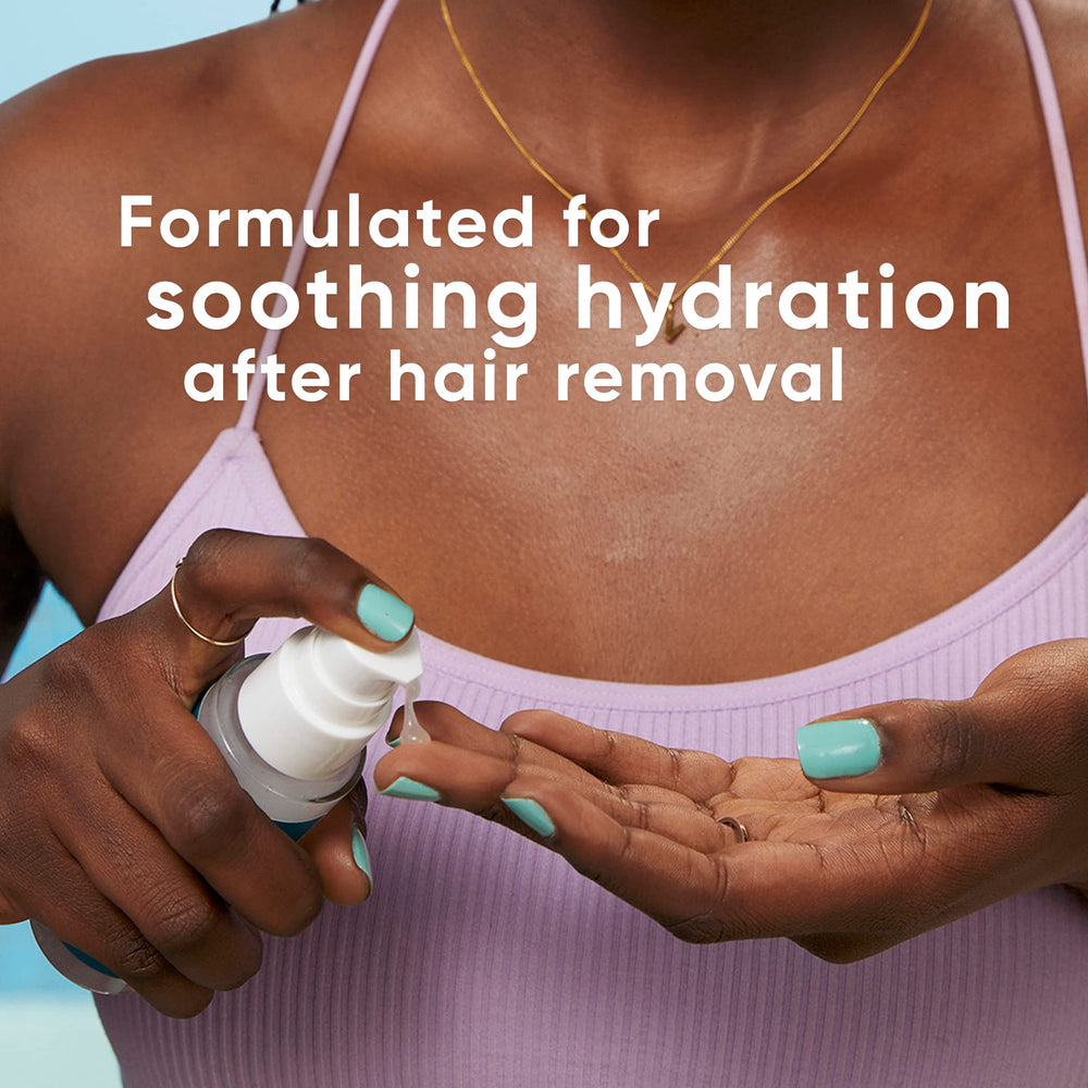 Gillette Venus dropper dispensing serum showing controlled application benefit