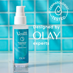 Gillette Venus serum texture close-up demonstrating lightweight absorption benefit