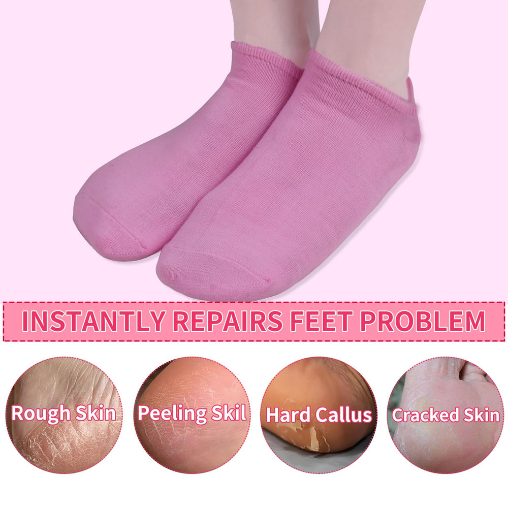 Giloner socks beside ruler for scale, displays fit for US women shoe sizes