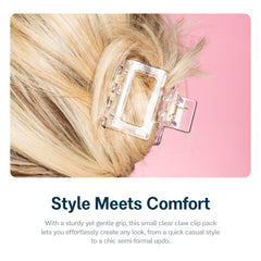 GIMME clip holding a mini bun, secure no-slip styling all day