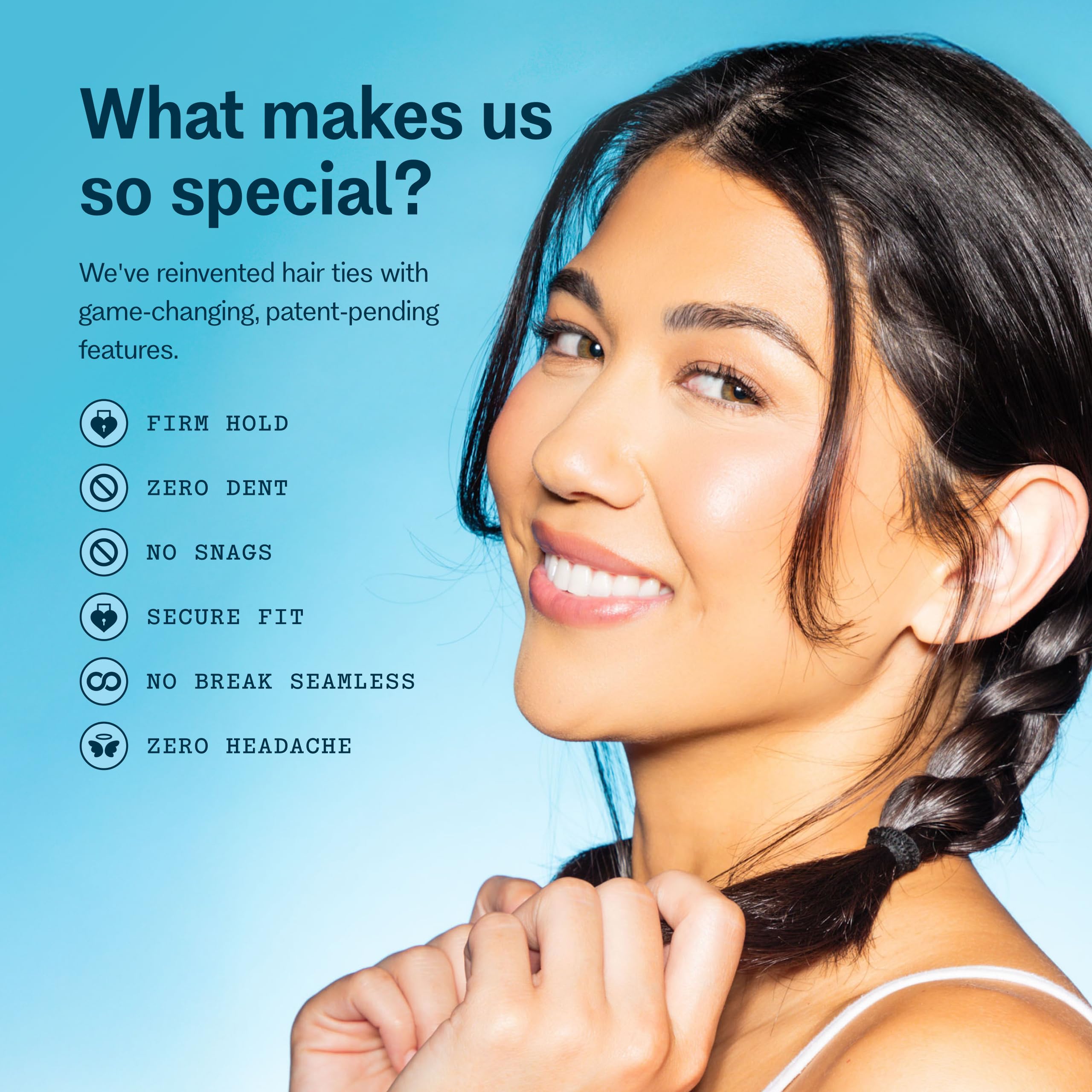 GIMME band stretched to show spandex elasticity and gentle secure hold