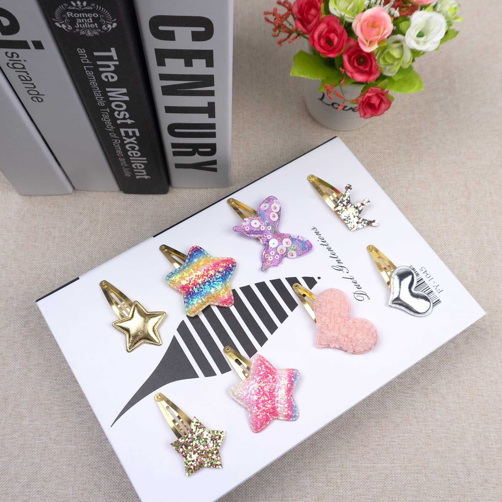 Gingbiss clips worn in a girl's hair showing pretty styling and stability