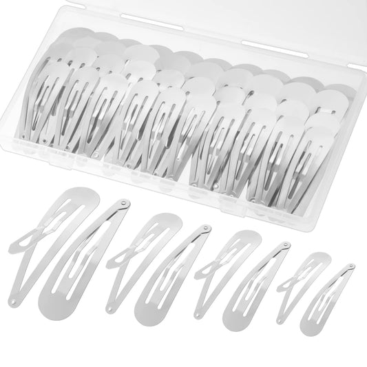 Gingbiss front packaging showing 40 silver snap clips and neat storage box benefits organization
