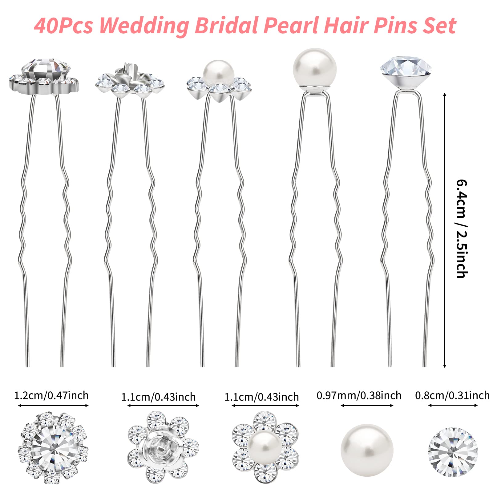 Gingbiss pins arranged on neutral fabric displaying variety of five designs for styling inspiration