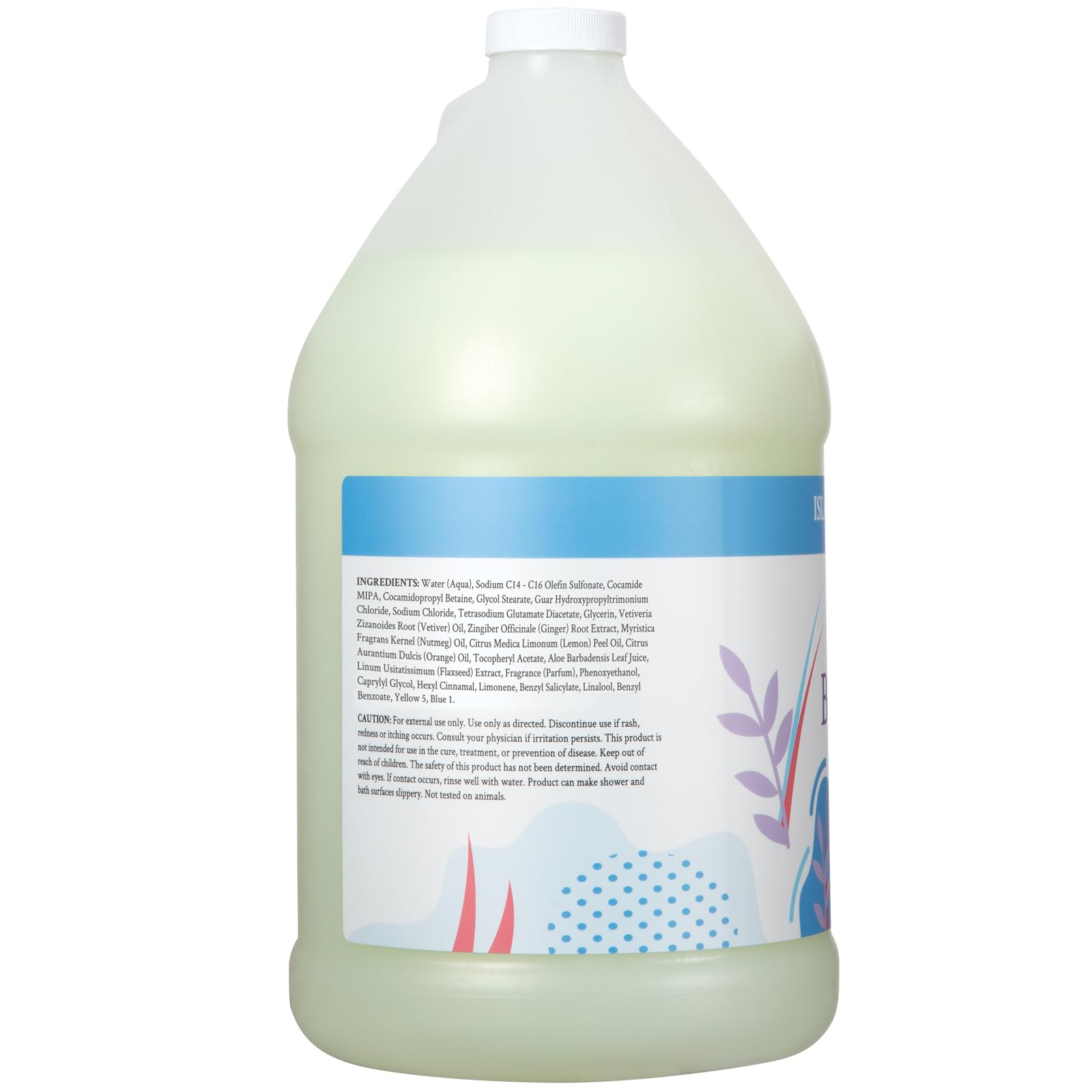 Ginger Lily Farms gallon held by hand for scale illustrating bulk supply convenience benefit