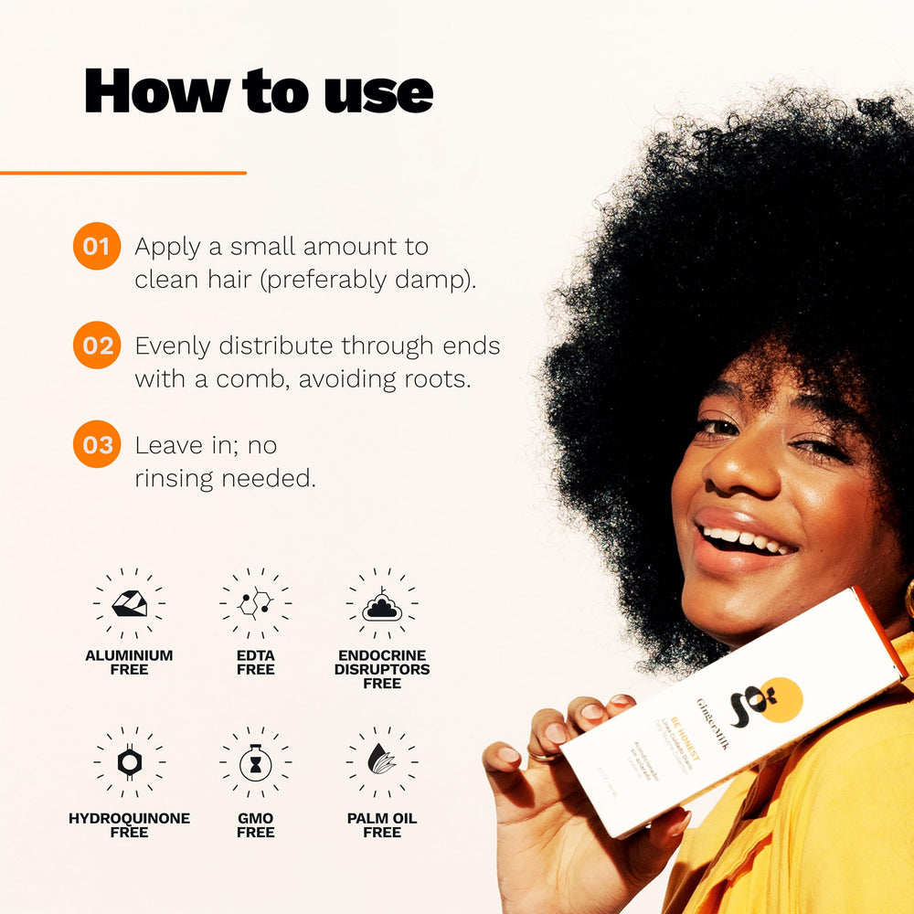 Ginger Milk Natural Care applied in hand showing smooth absorption and control
