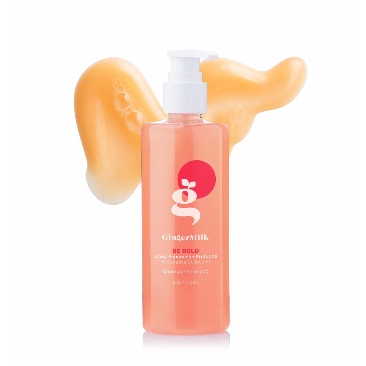 Ginger Milk Natural Care front packaging showing BE BOLD bottle and benefit clarity