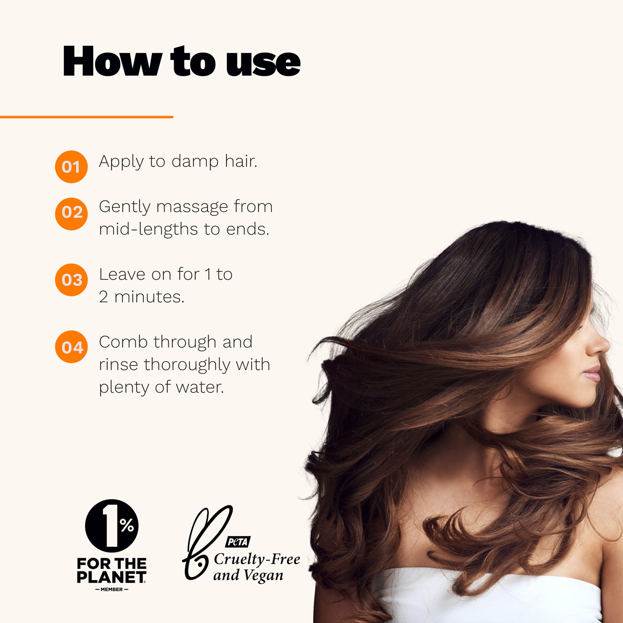 Ginger Milk conditioner in sink during rinse demonstrating easy-to-rinse, non-greasy finish