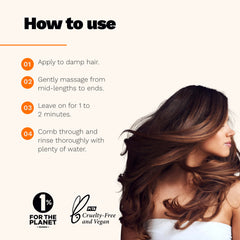 Ginger Milk conditioner in sink during rinse demonstrating easy-to-rinse, non-greasy finish