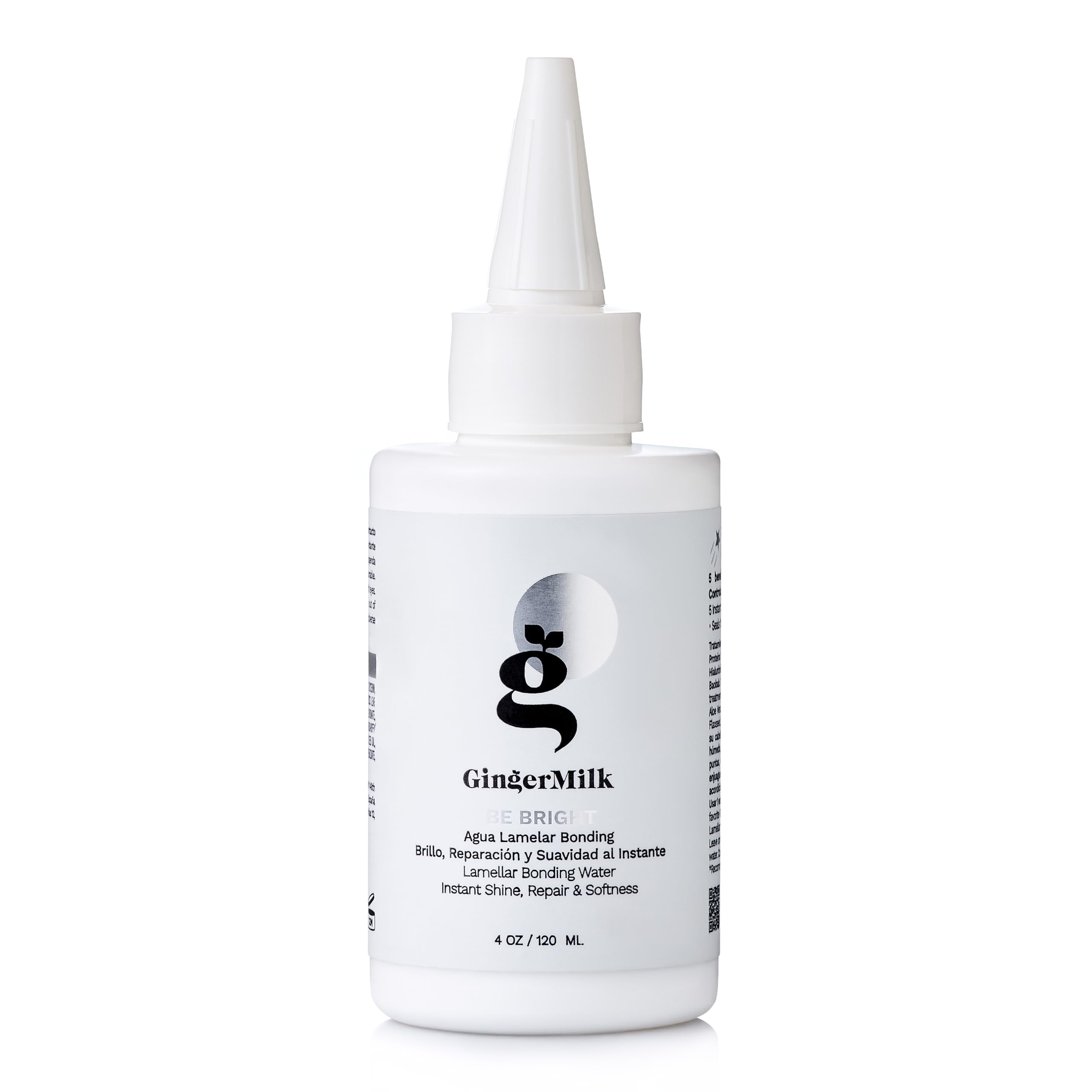 Ginger Milk front bottle showing label and 4 oz size, highlights convenience