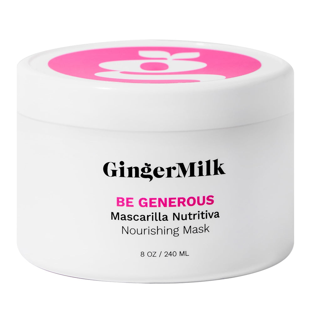 Ginger Milk Natural Care jar in bathroom lifestyle setting for at-home treatment