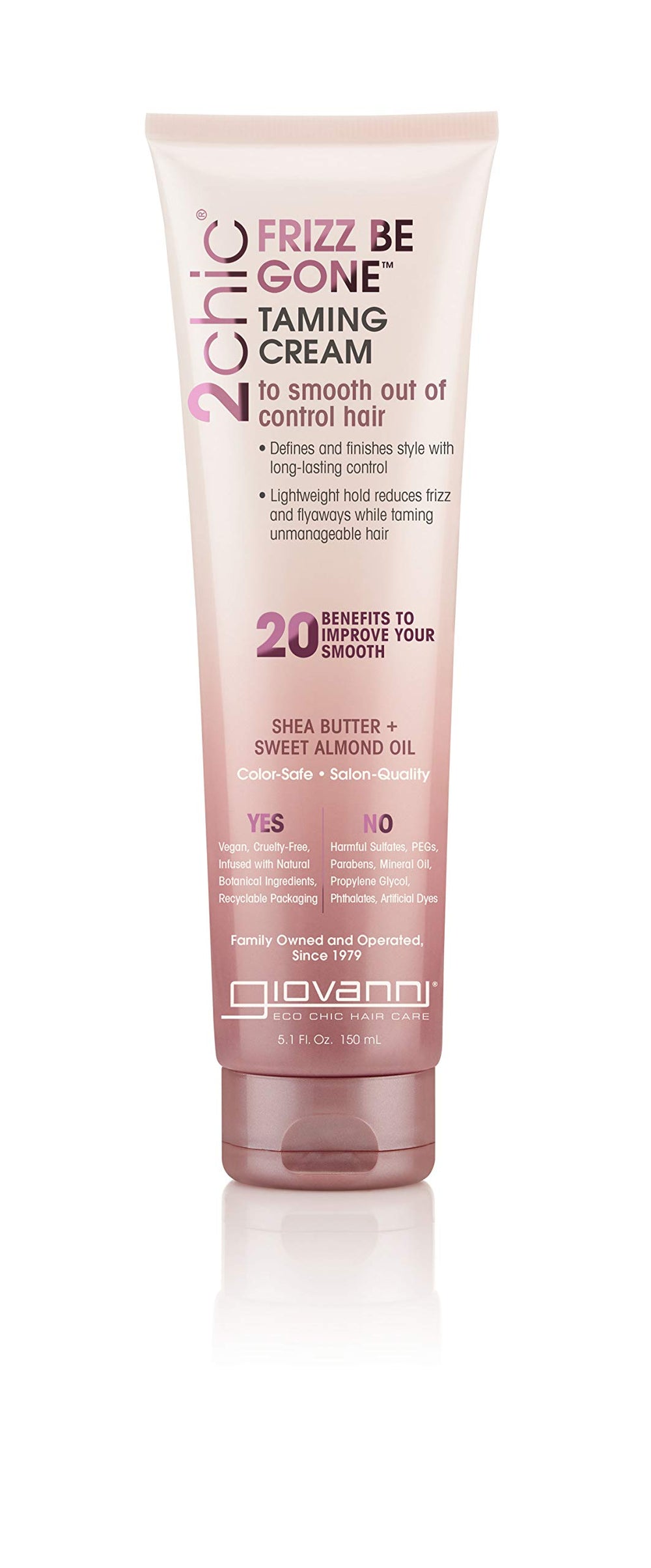 Giovanni 2chic front packaging showing product and branding benefit control