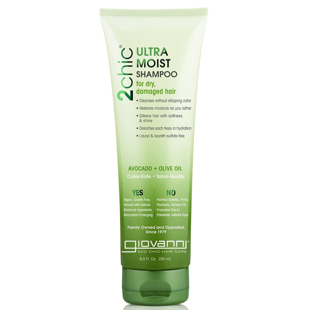 GIOVANNI front bottle view showing label and moisturizing benefits