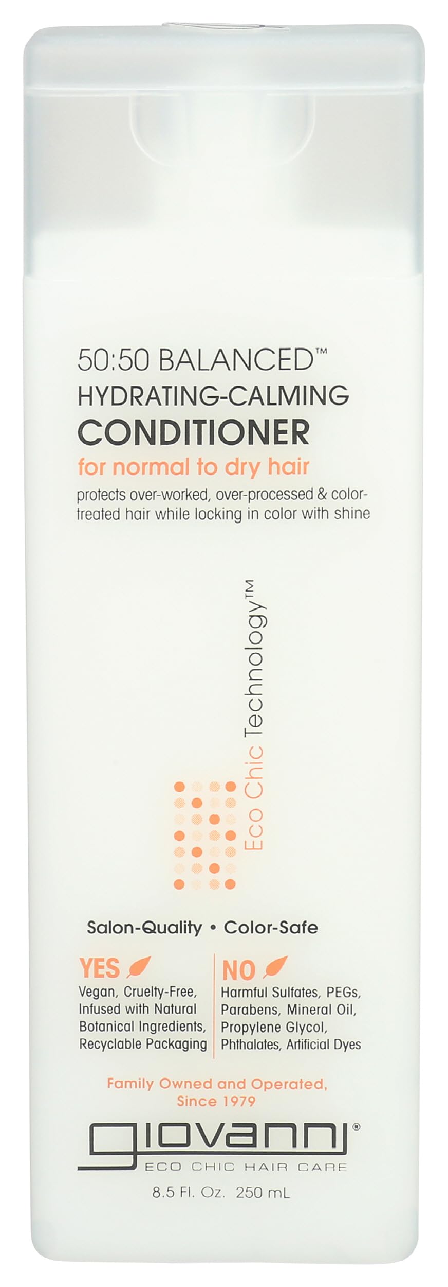 GIOVANNI front label showing product name and benefits