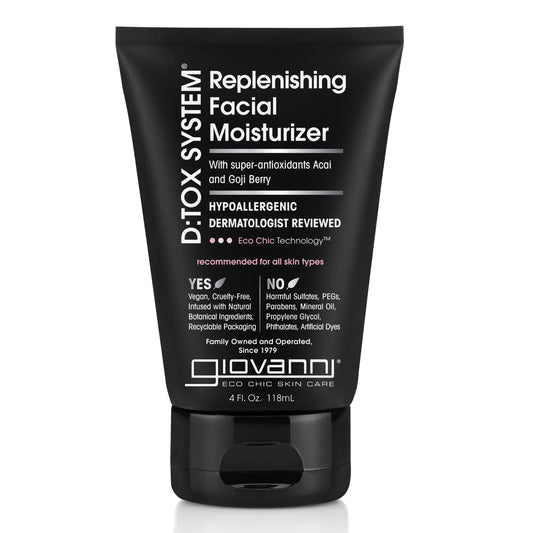 GIOVANNI front packaging showing product benefits and branding for quick identification