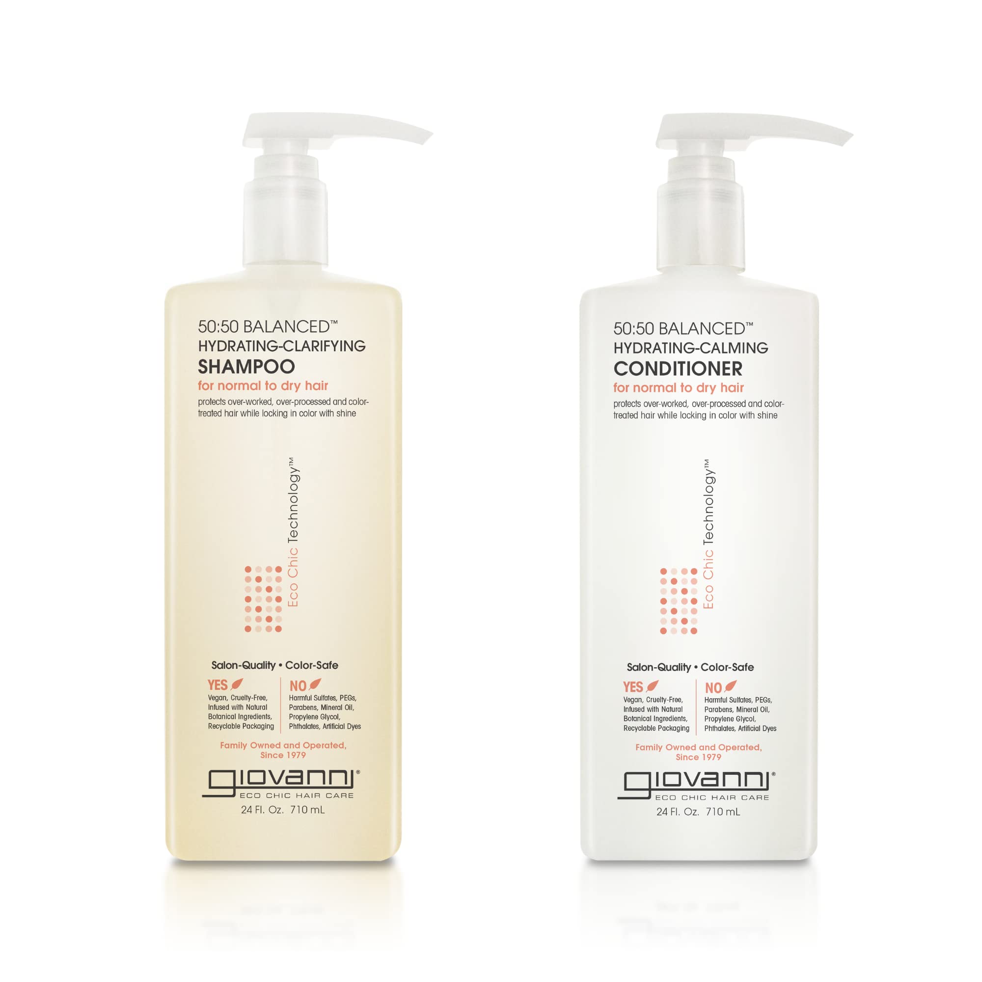 GIOVANNI front packaging showing 24 oz duo and salon-quality benefits