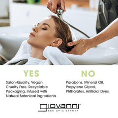GIOVANNI pump close-up dispensing serum that highlights easy control