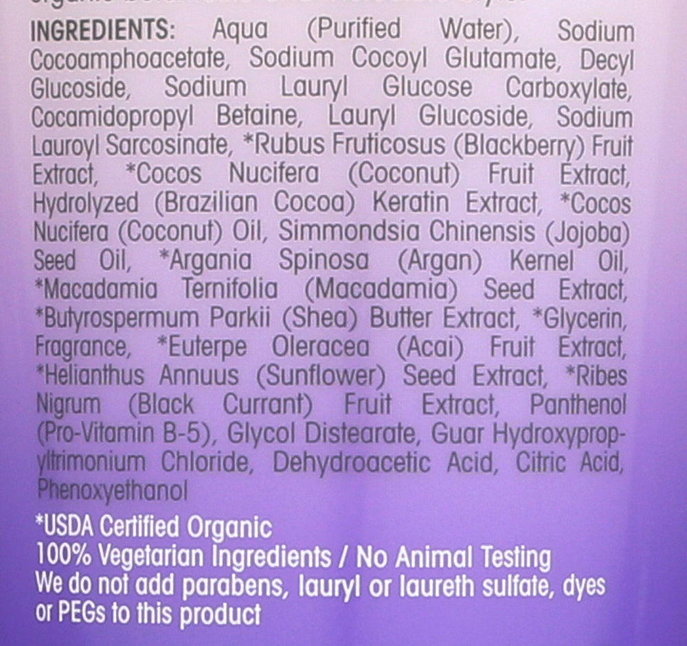 GIOVANNI blackberry and coconut ingredients highlighting nourishing action