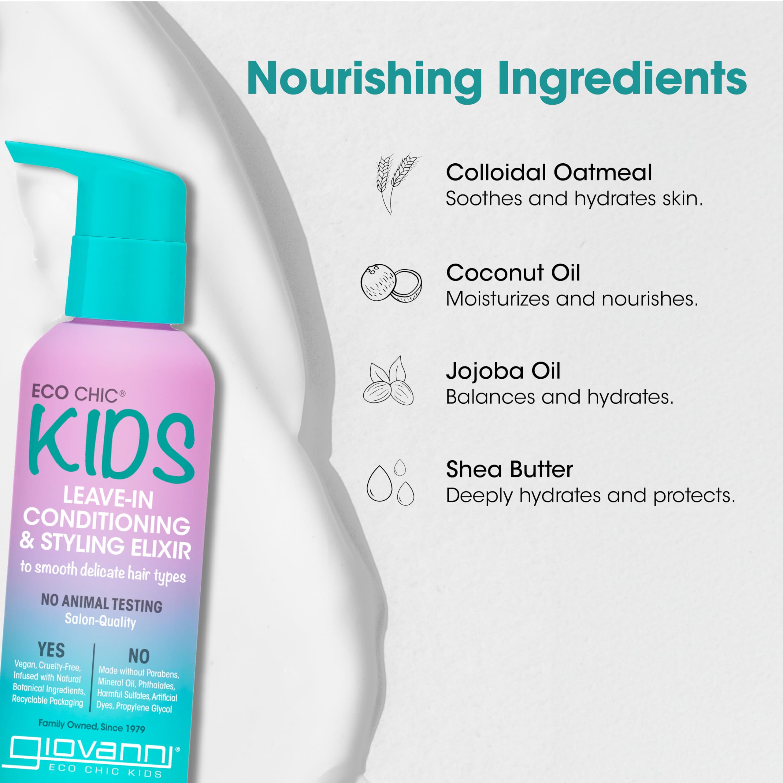 GIOVANNI bottle beside everyday items showing compact travel-friendly size
