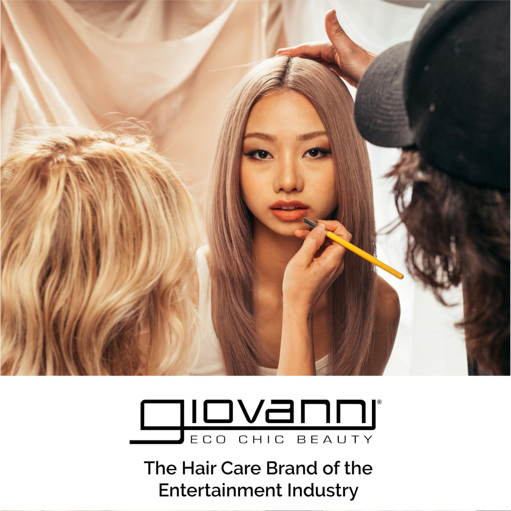 GIOVANNI product label highlighting hibiscus cucumber and rose benefit: transparent ingredient clarity