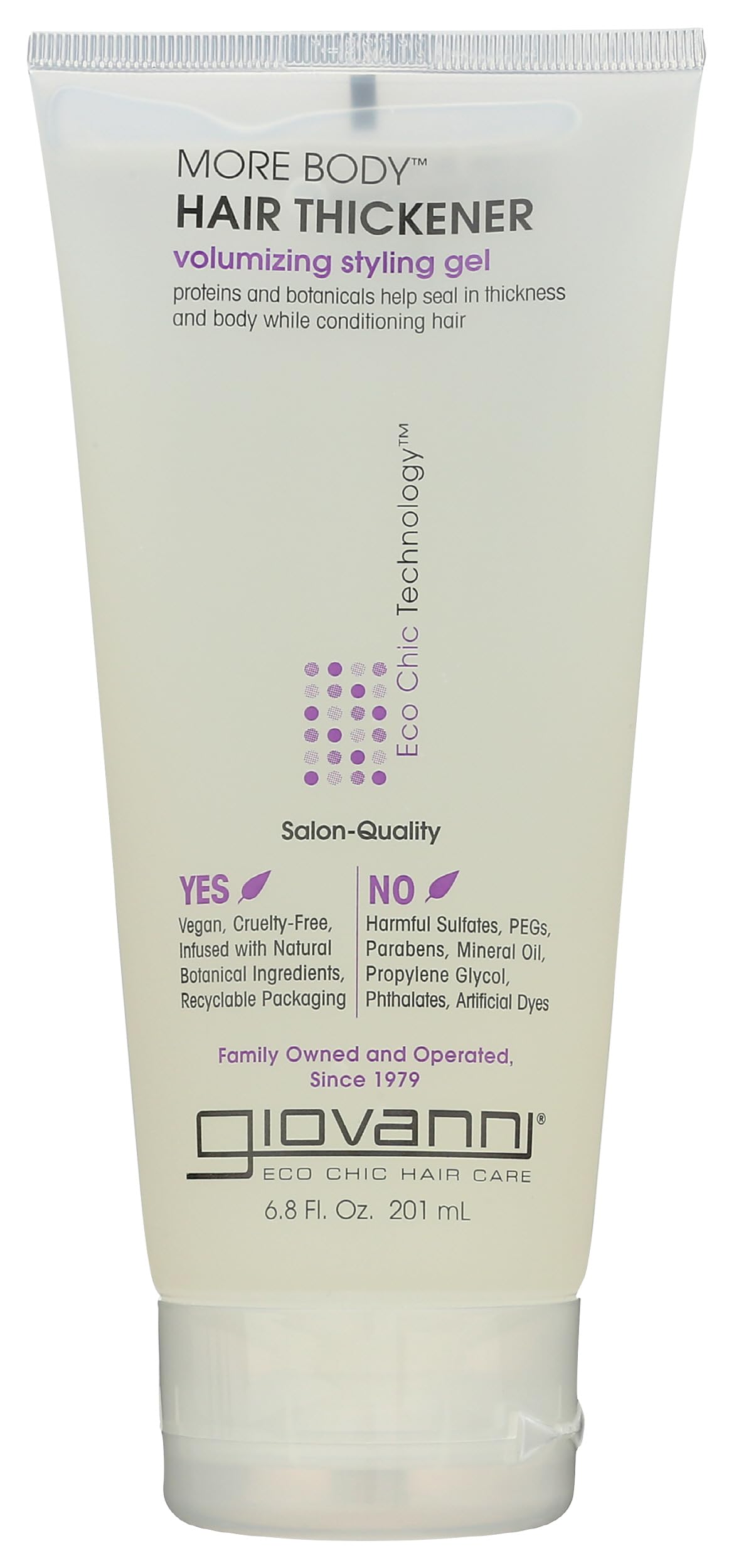 GIOVANNI front packaging showing product and size with clear branding and benefits