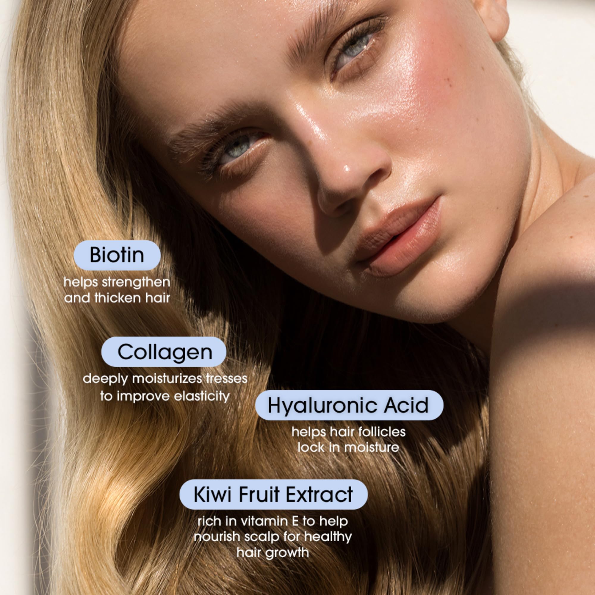 GIOVANNI serum on damp hair prior to blowdry for frizz reduction