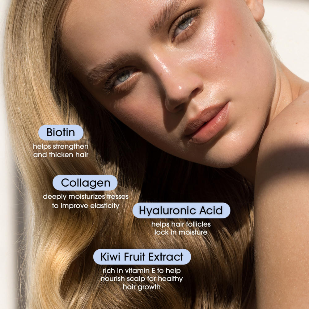 GIOVANNI serum on damp hair prior to blowdry for frizz reduction