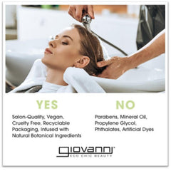 GIOVANNI serum drops on palm close-up displaying lightweight texture and quick absorption benefit