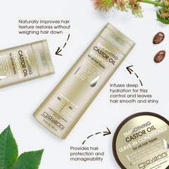 GIOVANNI creamy shampoo texture poured in hand for visible hydration