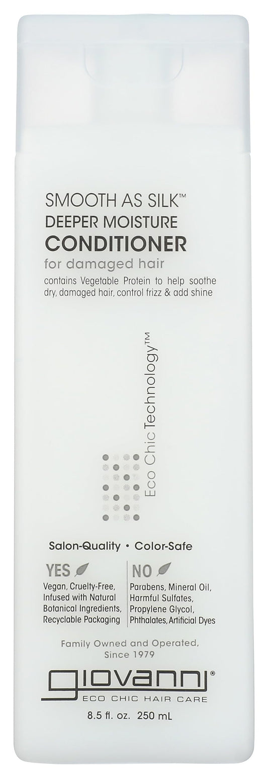 GIOVANNI front bottle shot showing lightweight detangling conditioner
