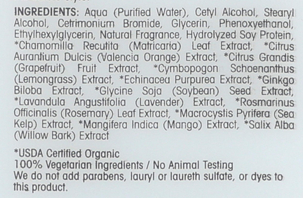 GIOVANNI ingredients label close-up highlighting herbal mineral finish