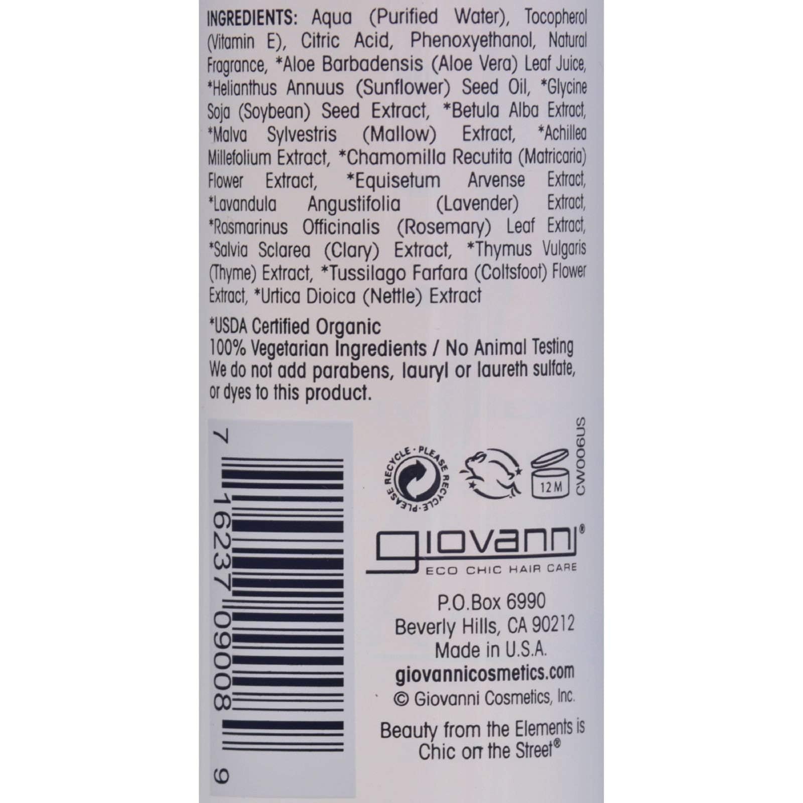Giovanni misting on curly hair for smoother, frizz-free results