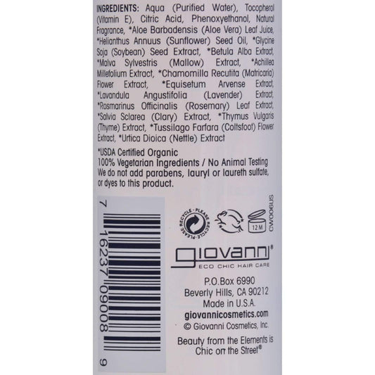 Giovanni misting on curly hair for smoother, frizz-free results