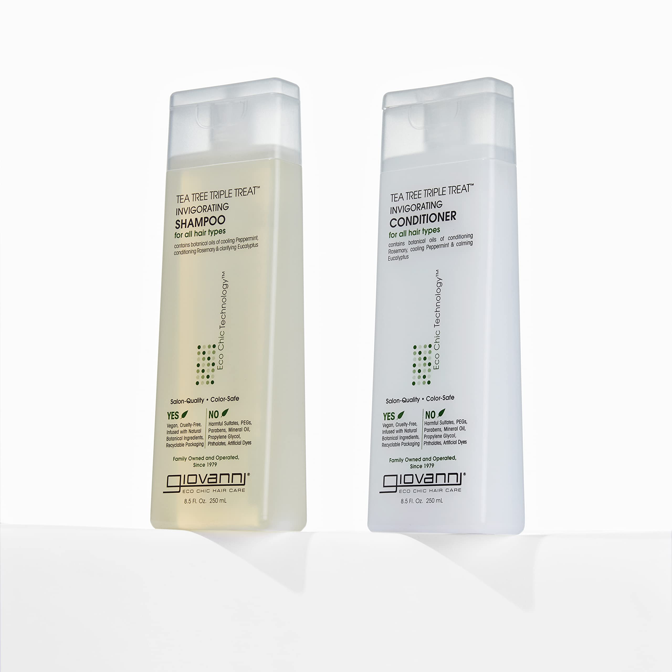 GIOVANNI pump dispensing clear shampoo texture for easy application