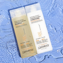 GIOVANNI creamy lather in hand demonstrating gentle cleansing