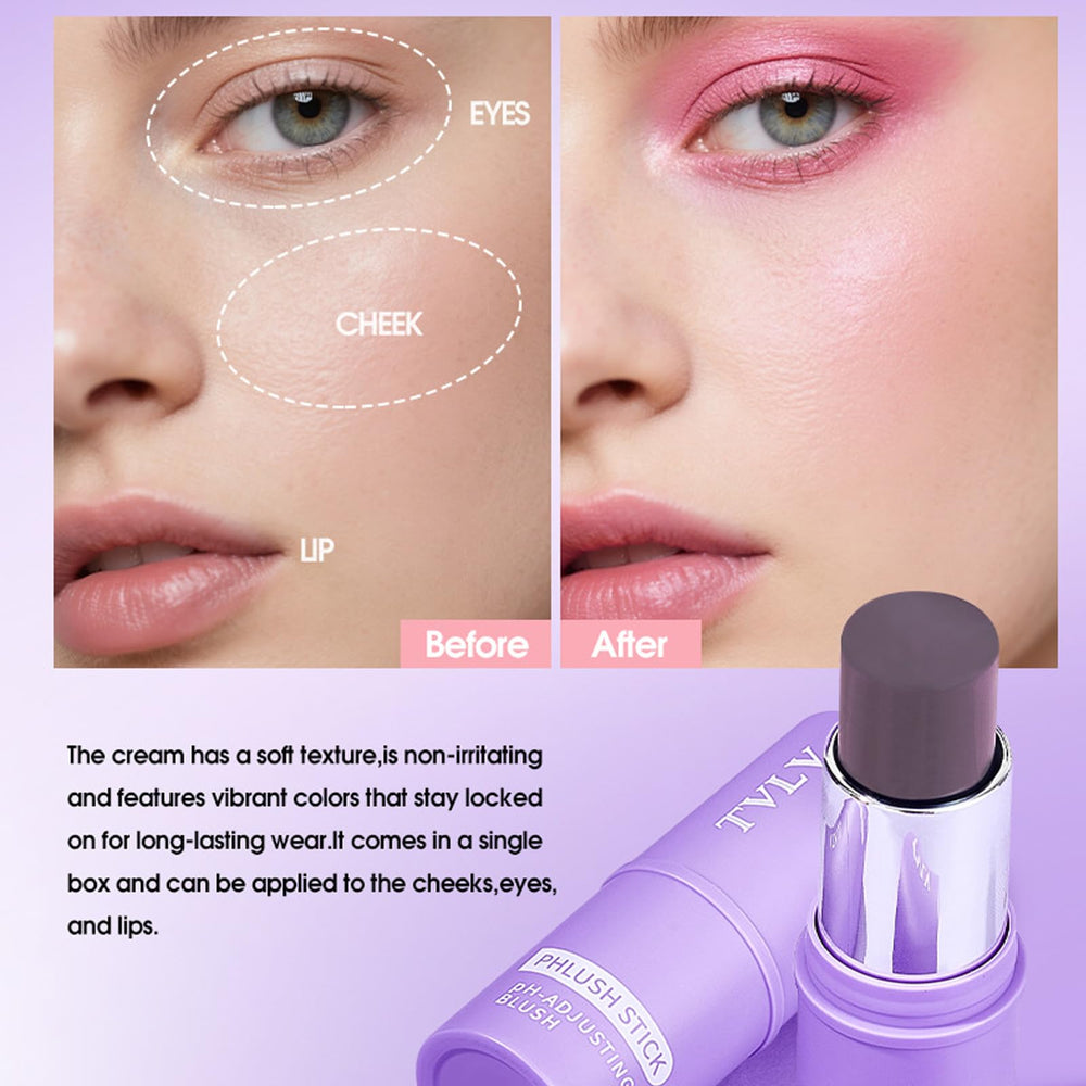Gireatick blush stick in hand to show scale and portable convenience