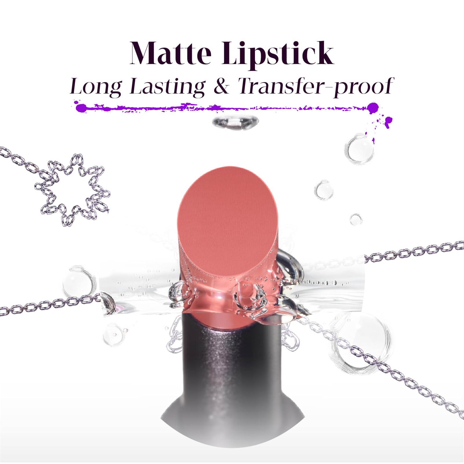 GIRLCULT closeup on lips demonstrating soft-focus matte benefit