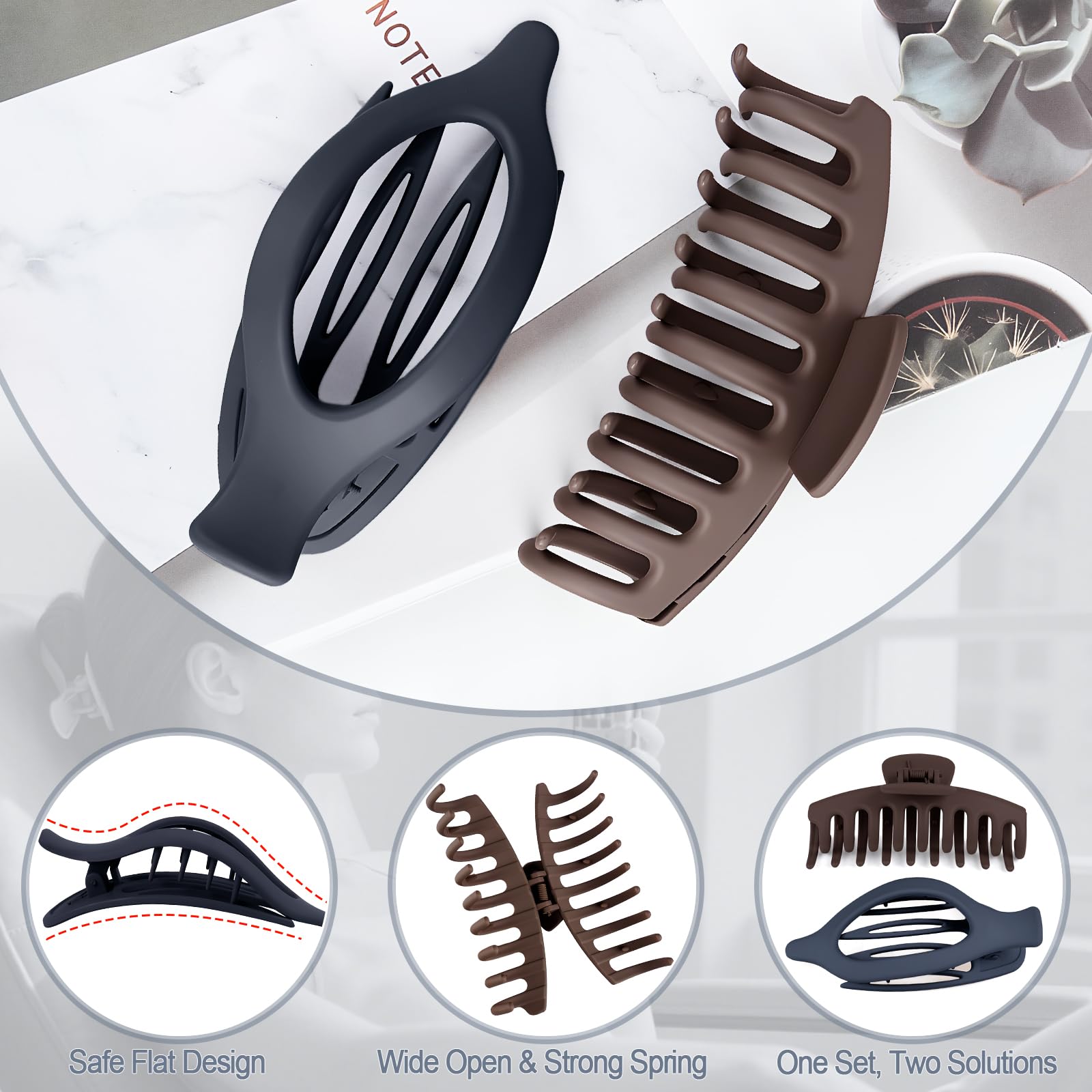 GIRLOLIIAR clips held in hand to show size and portability for travel convenience