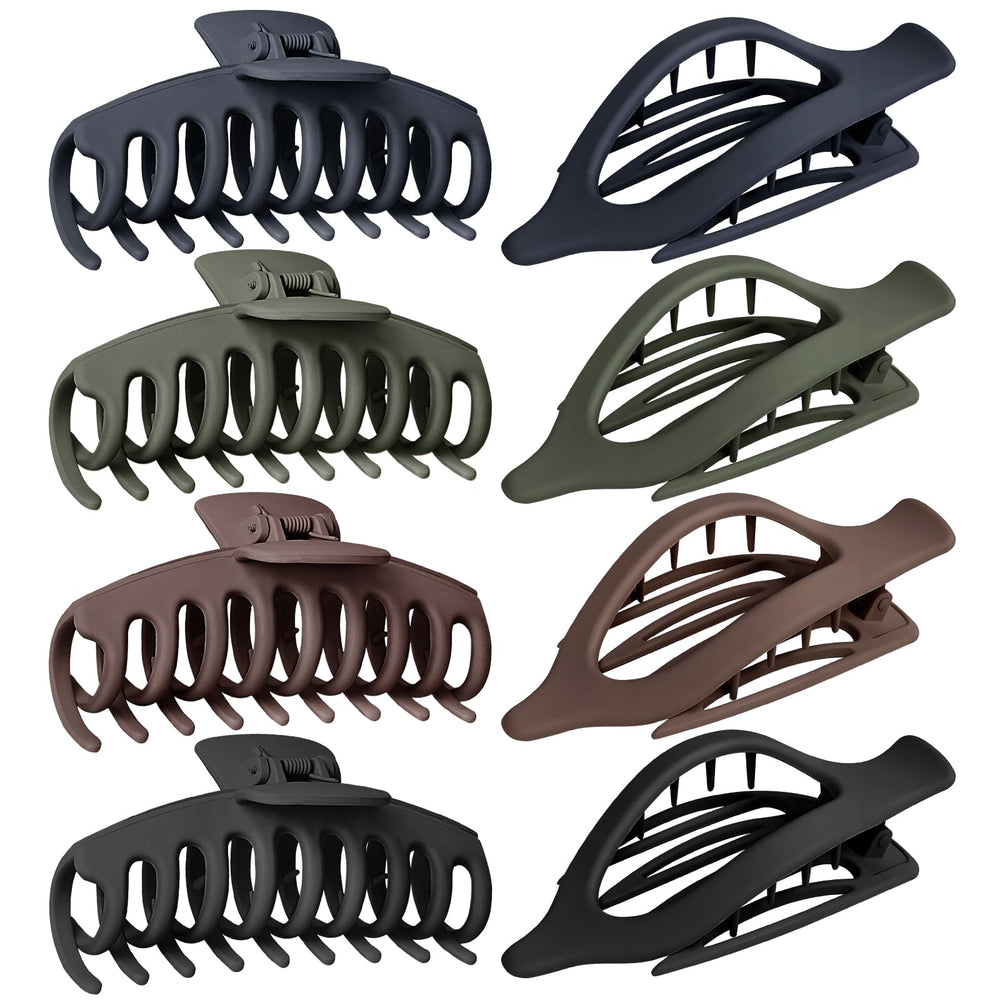 GIRLOLIIAR front set packaging shows 8 neutral matte clips, perfect for everyday styling