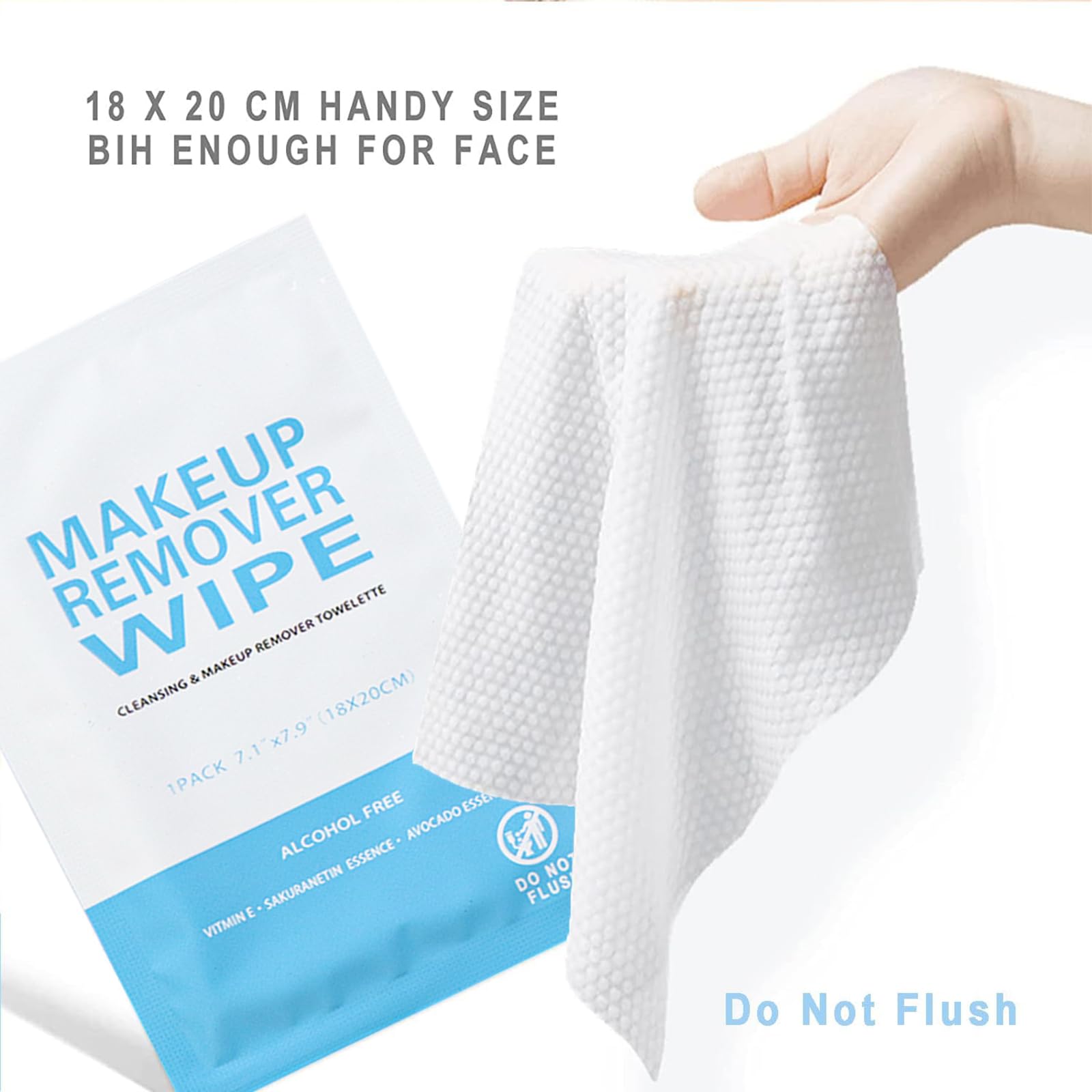 Gisdo individual wipe unwrapped on hand demonstrating quick cleansing