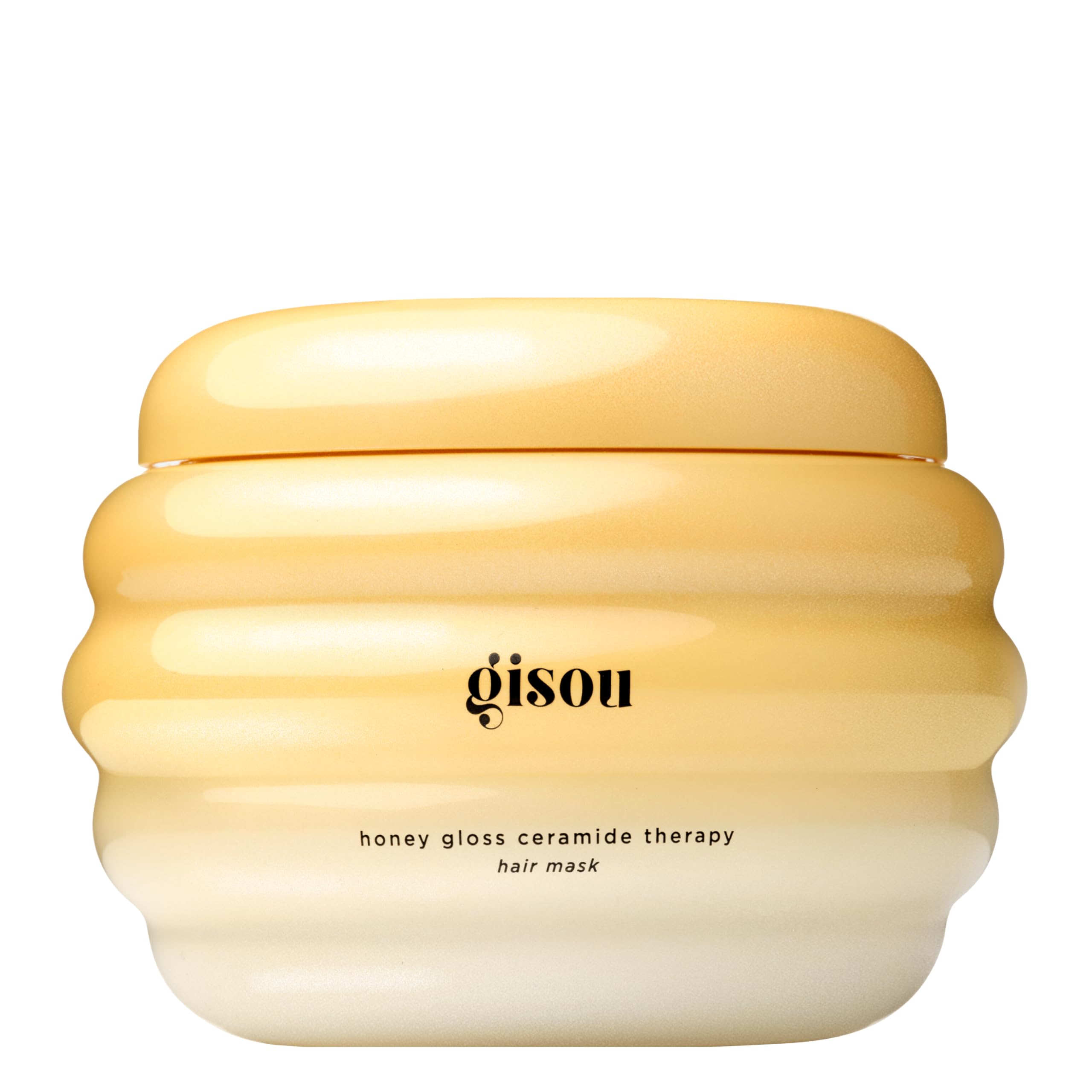 Gisou front jar and box showing packaging and glossy finish benefit