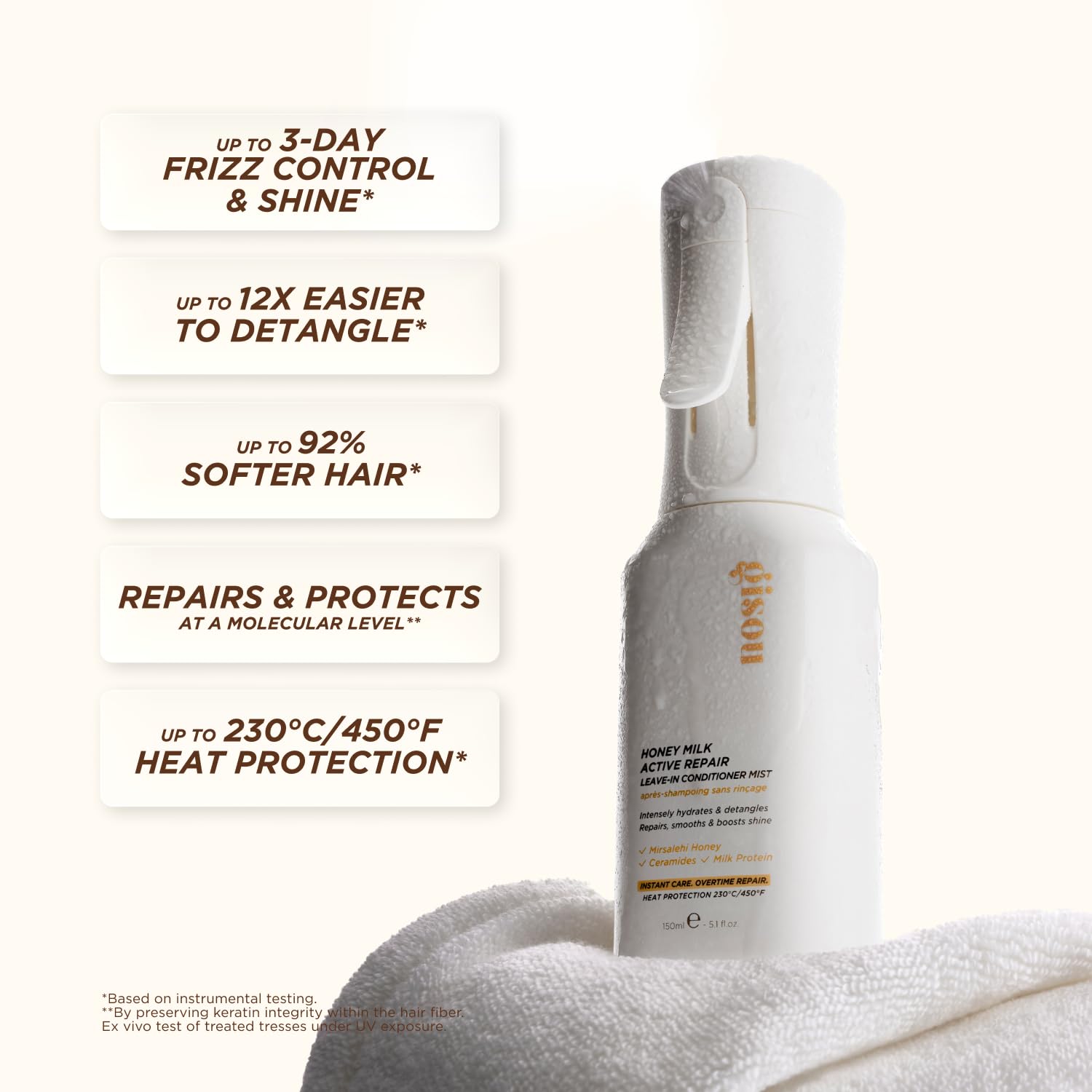 Close-up of Gisou label highlighting product name and details