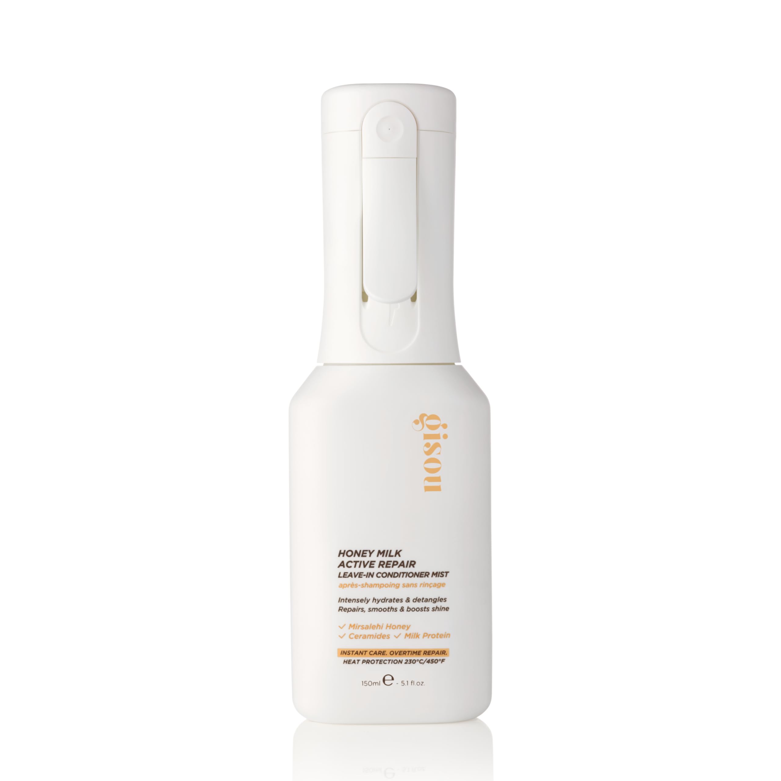 Gisou front packaging showing bottle and label benefits